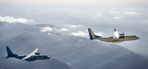 Proximity tests between a C295 and Spanish Air Force F18 fighter.